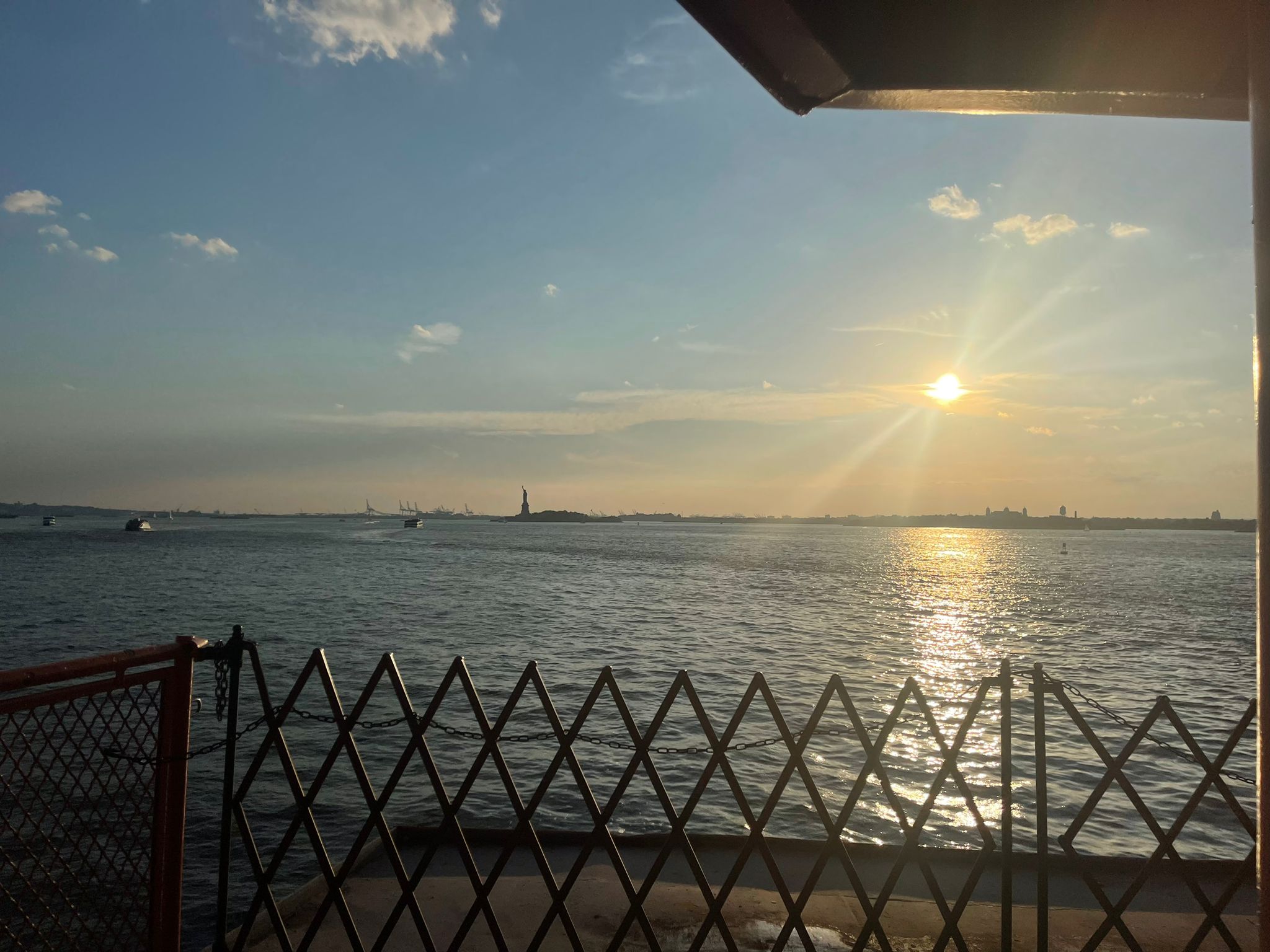 Sunset in Staten Island Ferry